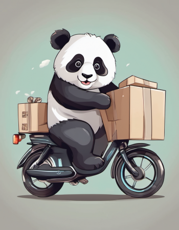 panda delivery scooter